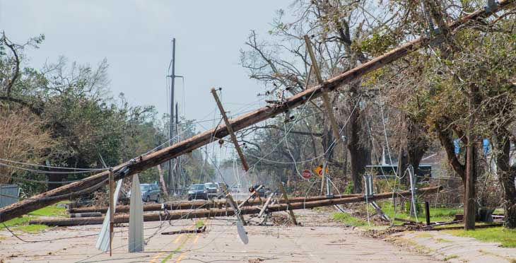 Damage from a storm