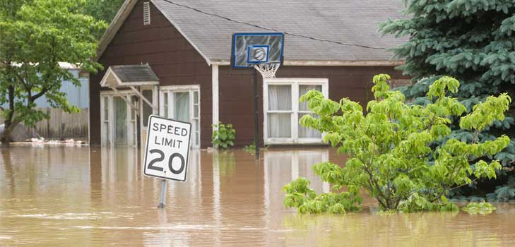 Flooded home